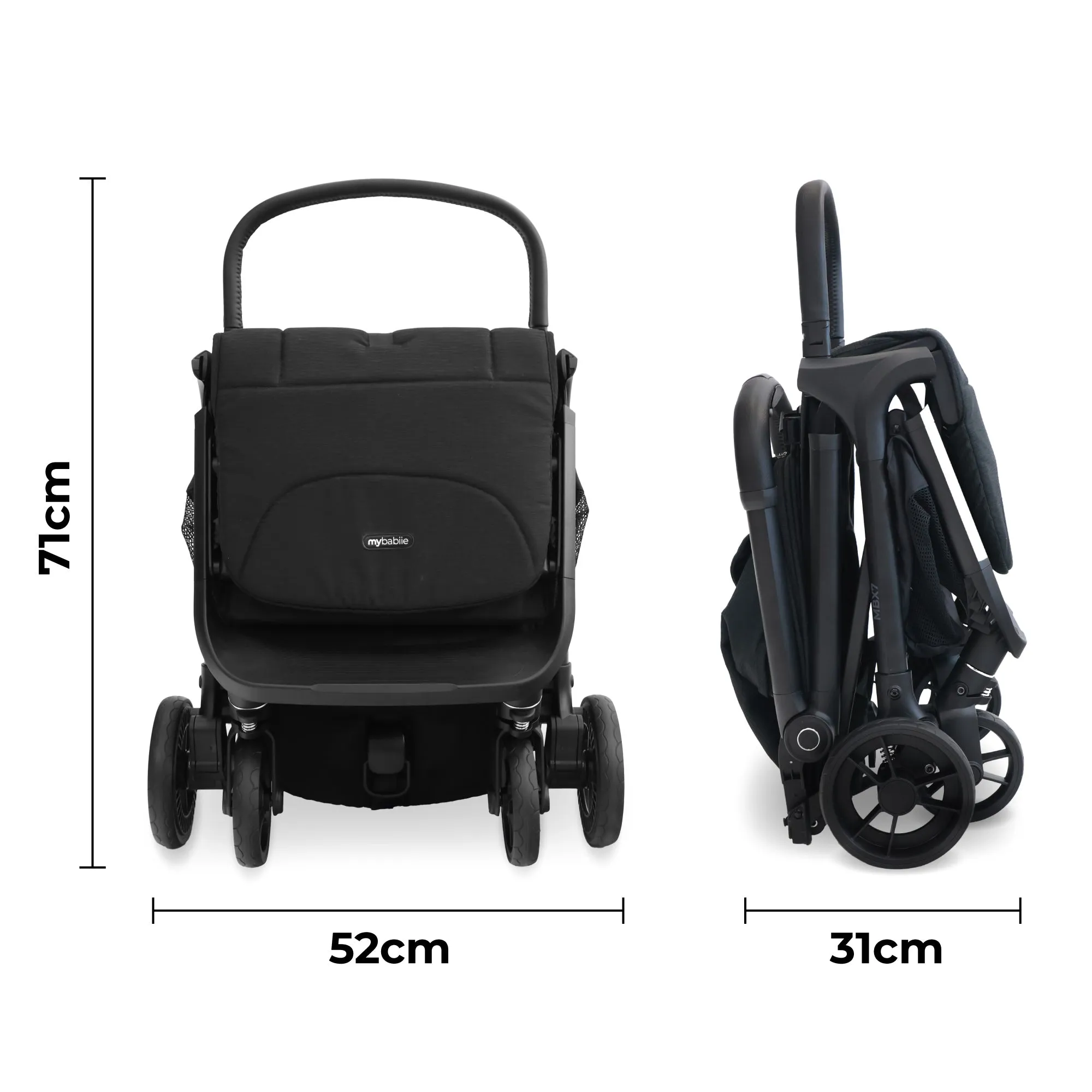 MBX7 Auto-Fold Stroller - Black