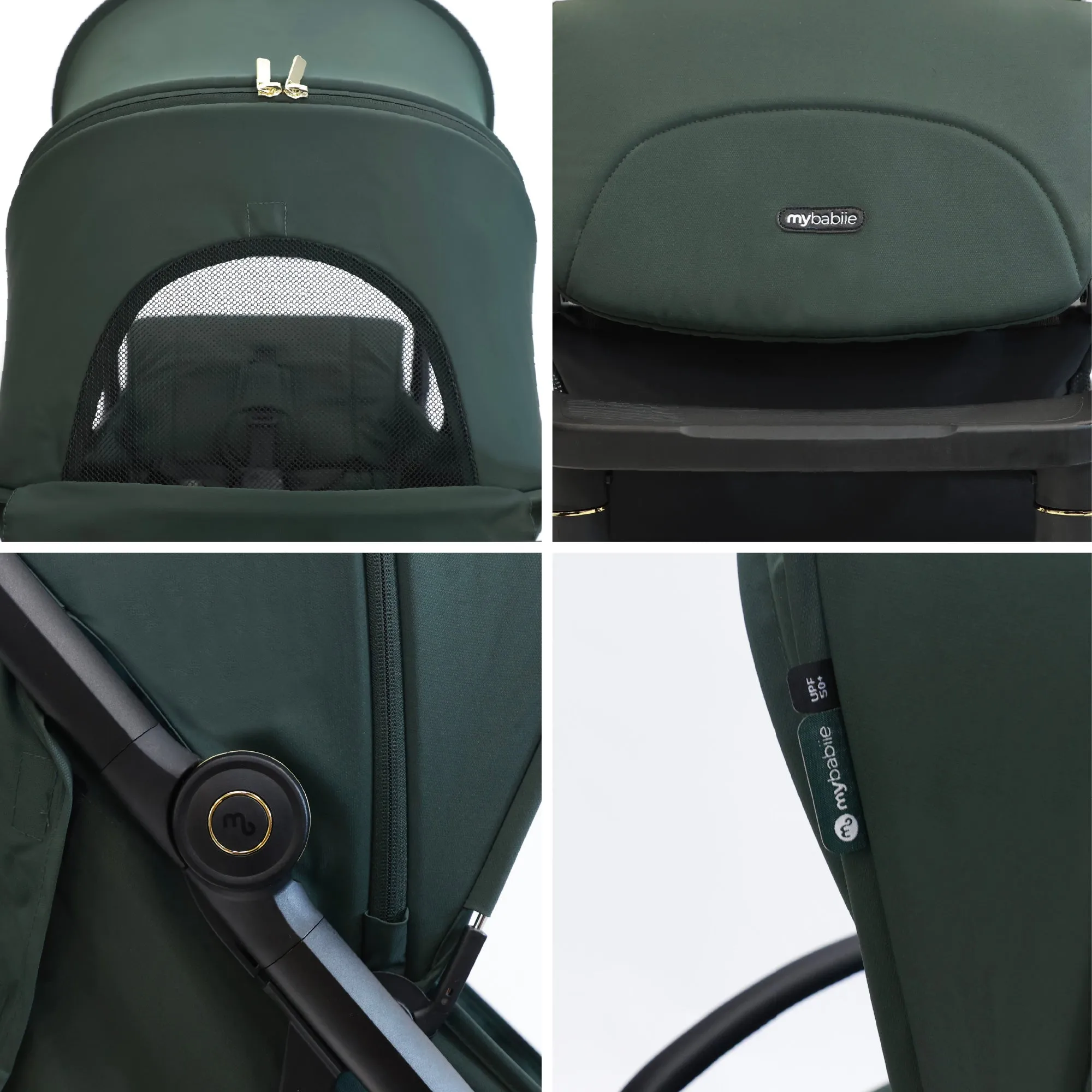 MBX7 Plus Auto-Fold Stroller - Forest Green
