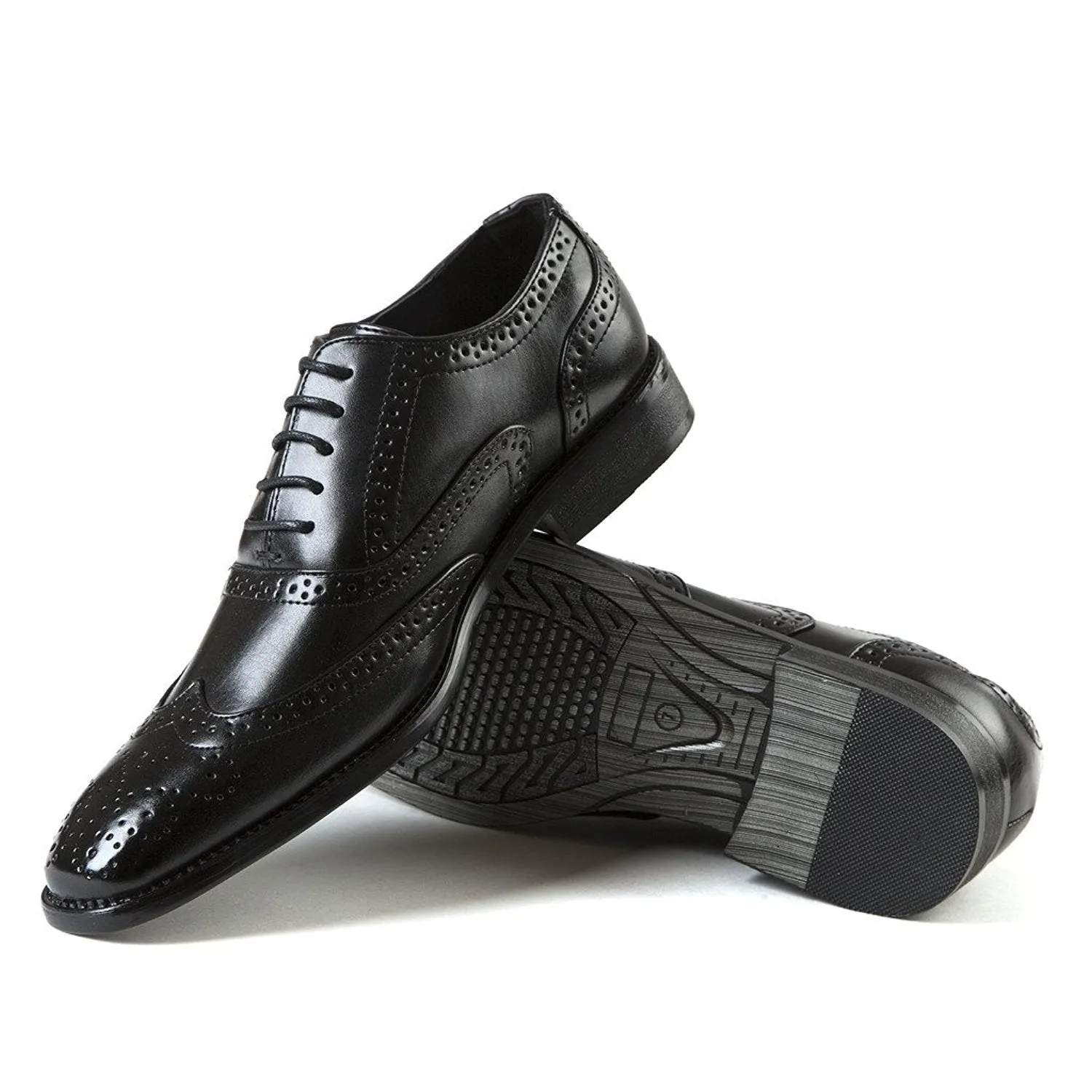 Men's Tuxedo Dress Shoes Lace Up Pointed Toe Oxford Formal Wedding Shoes - CLEARANCE, FINAL SALE!