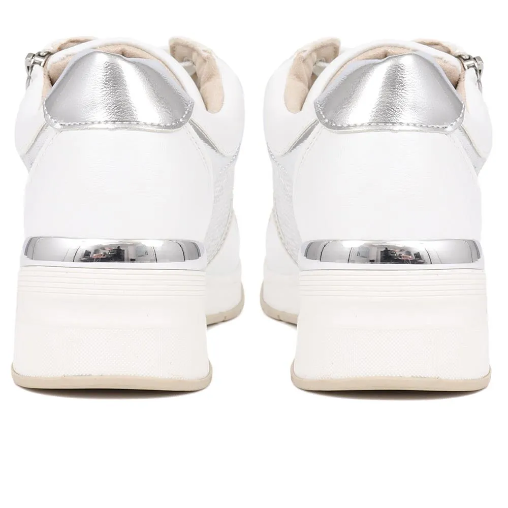 Metallic Accent Wedge Trainers - BELWOIL39019 / 325 106