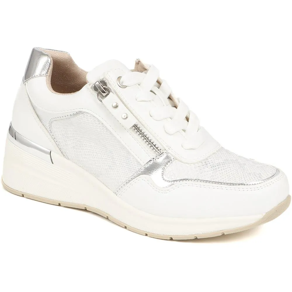 Metallic Accent Wedge Trainers - BELWOIL39019 / 325 106