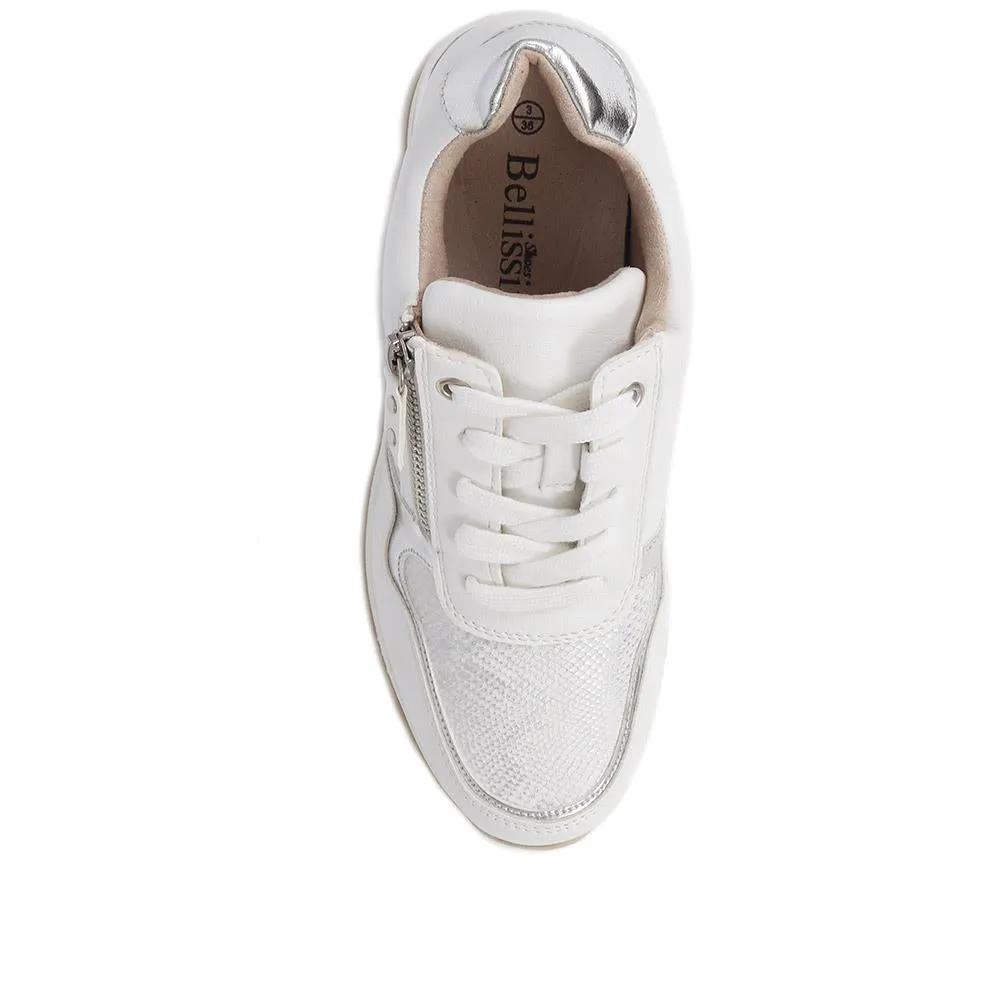 Metallic Accent Wedge Trainers - BELWOIL39019 / 325 106