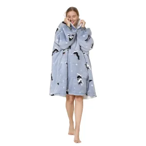 My Snuggy - Adult French Bulldog Yoga Lover Hoodie Blanket