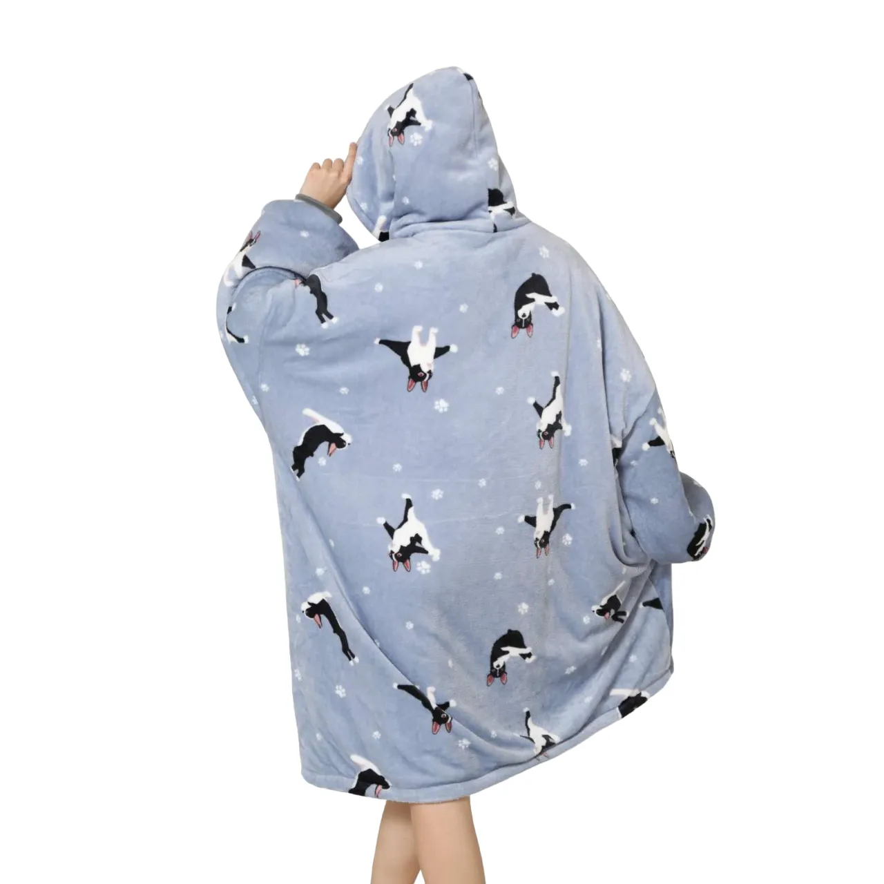My Snuggy - Adult French Bulldog Yoga Lover Hoodie Blanket