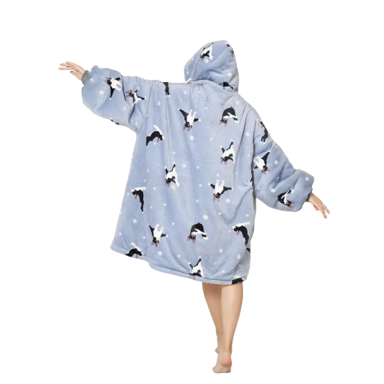 My Snuggy - Adult French Bulldog Yoga Lover Hoodie Blanket