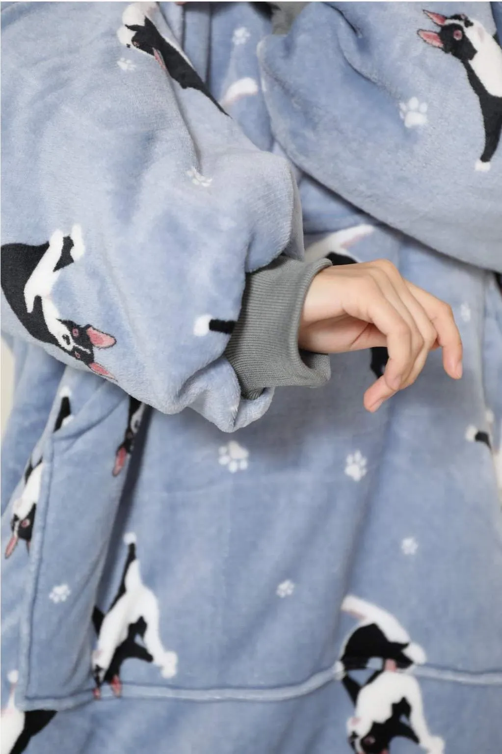My Snuggy - Adult French Bulldog Yoga Lover Hoodie Blanket