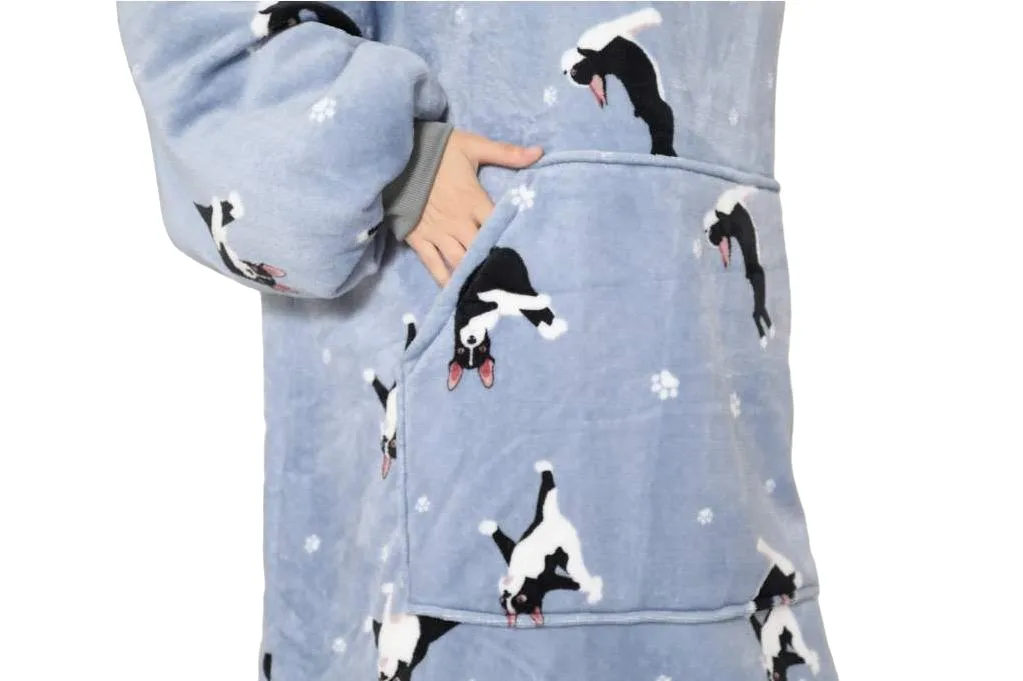 My Snuggy - Adult French Bulldog Yoga Lover Hoodie Blanket