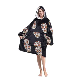 My Snuggy - Adult Sugar Skull Hoodie Blanket