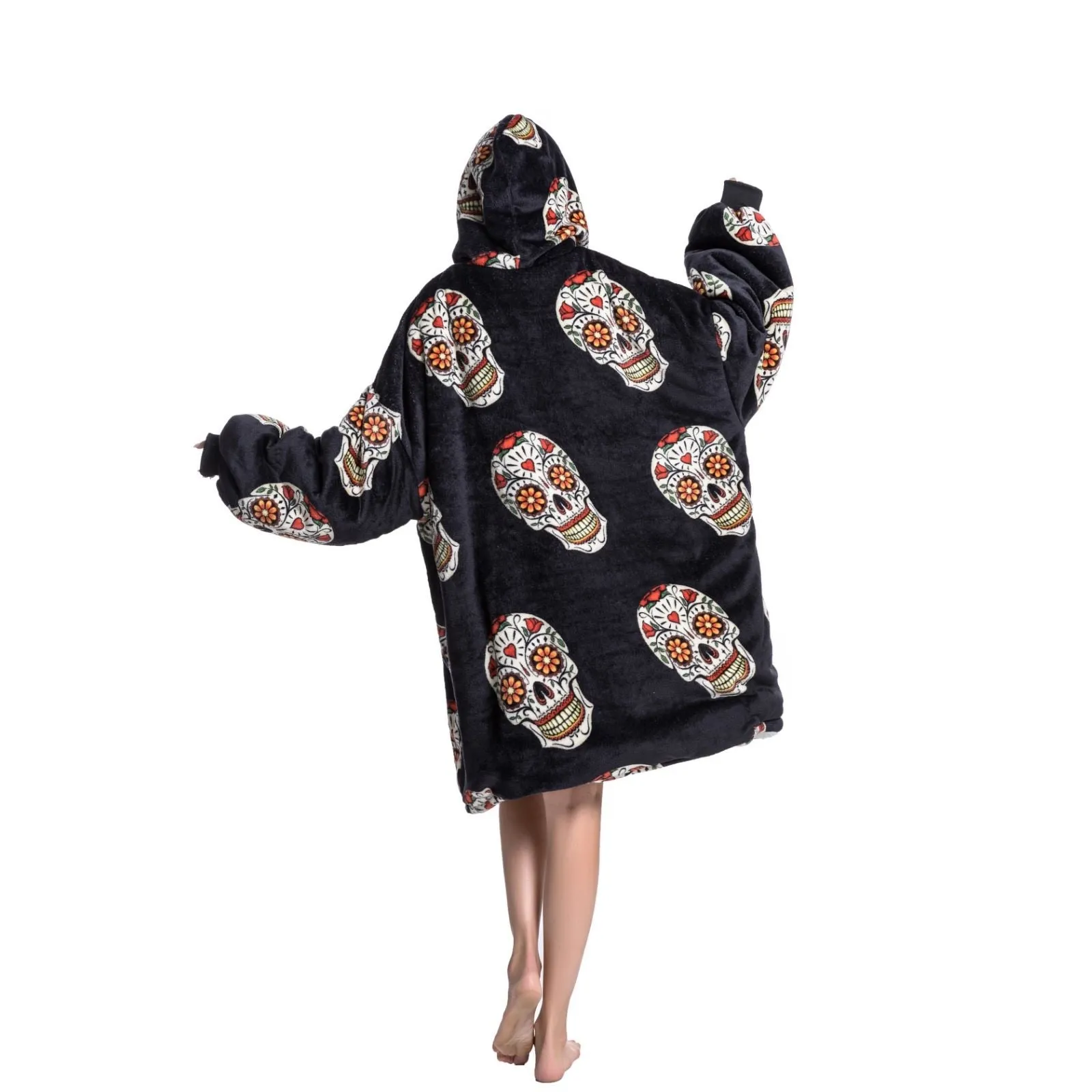 My Snuggy - Adult Sugar Skull Hoodie Blanket