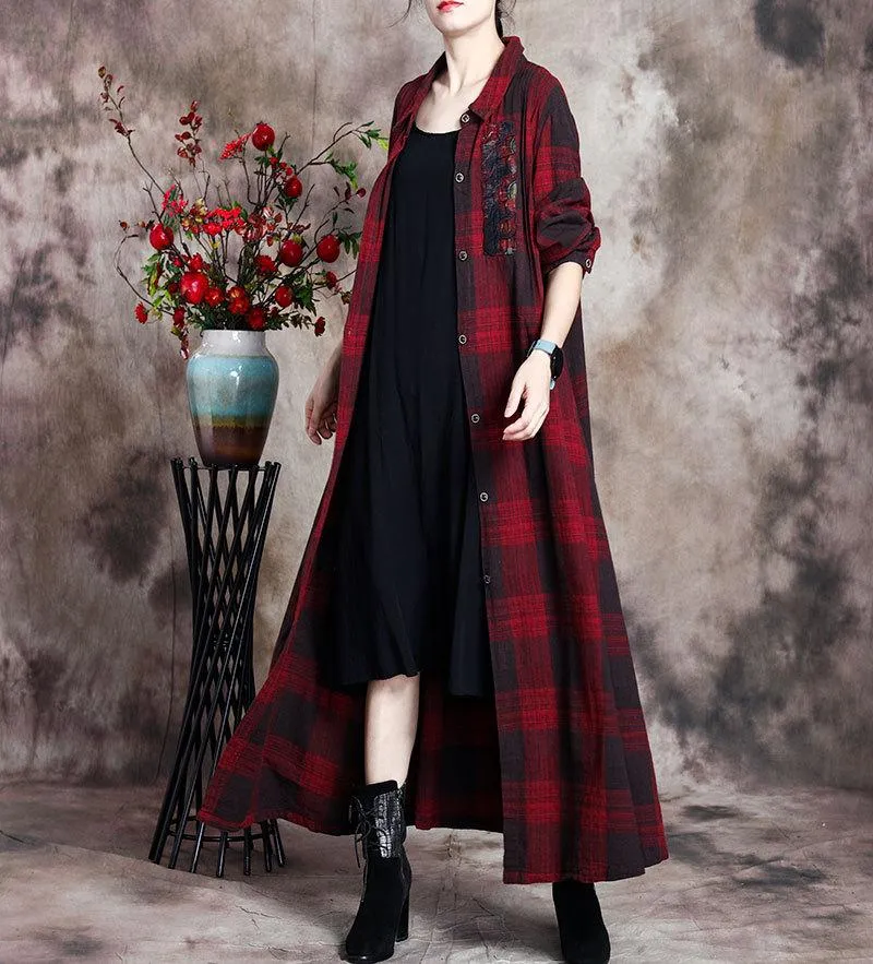 Mystery Girl Plaid Linen Shirt Dress | Nirvana