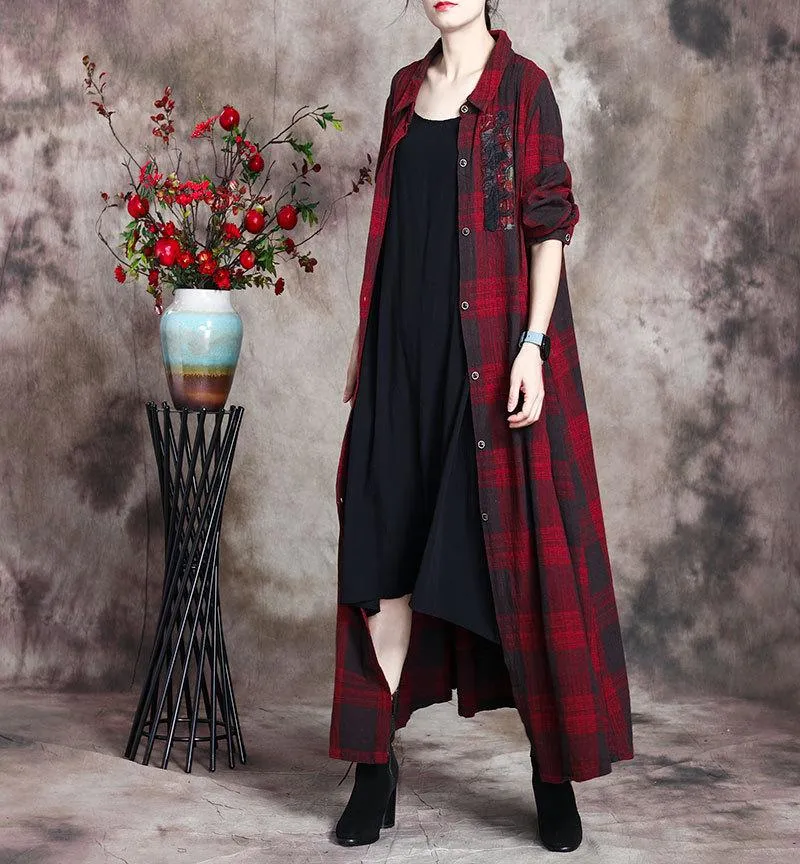 Mystery Girl Plaid Linen Shirt Dress | Nirvana
