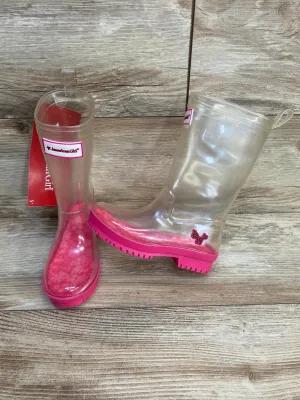 NEW American Girl Peek-a-Boo Wellies Pink sz 10/11c