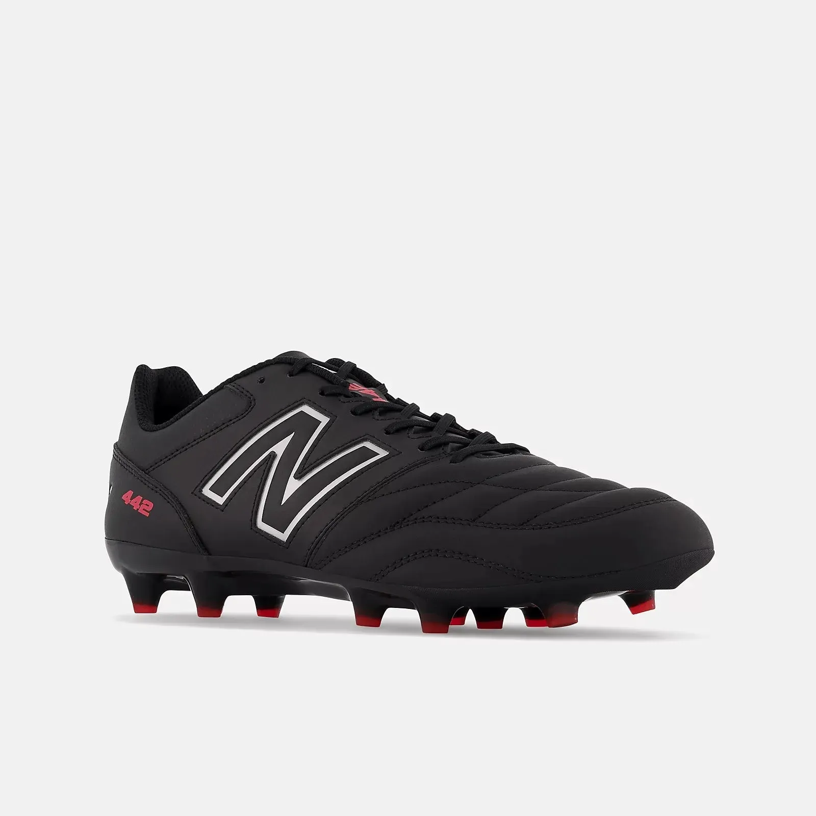 New Balance 442 V2 Team FG 2E Wide - Black-White