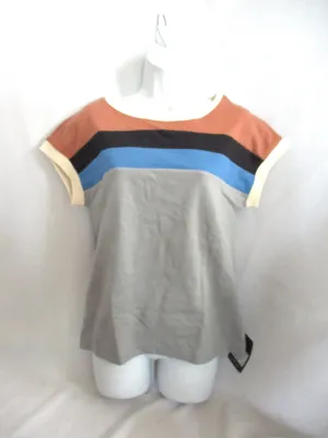 NEW MARC JACOBS CARRIE CASUAL Multi Stripe Top S NWT Shirt