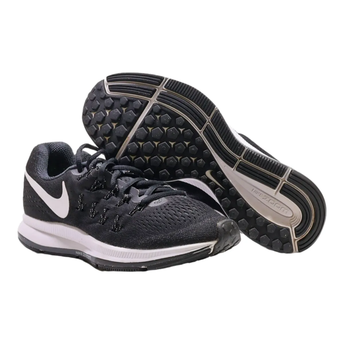 NIKE Air Zoom Pegasus 33 Sneaker Trainers Black Synthetic Womens UK 3.5