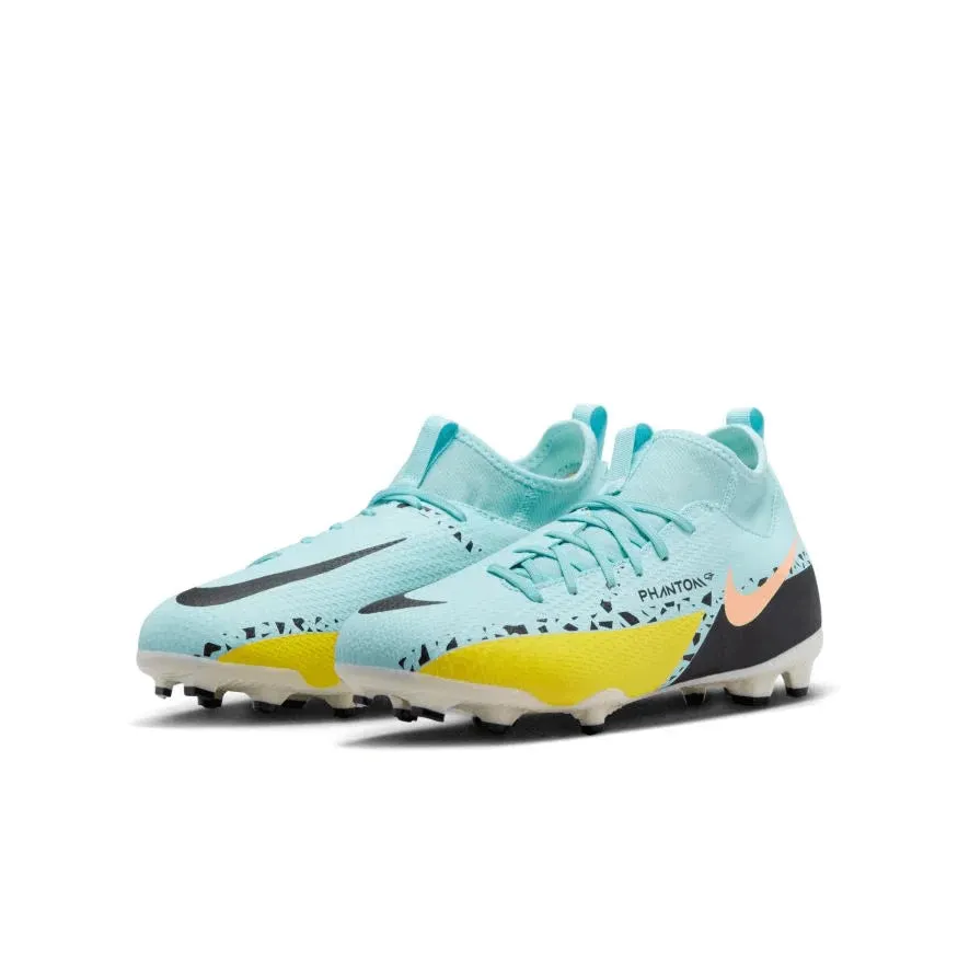 Nike Jr Phantom GT2 Academy DF FGMG  - Glacier Ice-Black