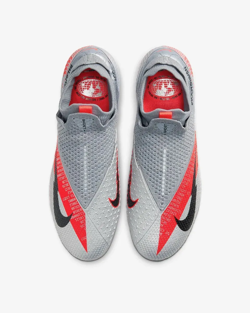 Nike Phantom Vision 2 Elite DF FG - Grey-Red