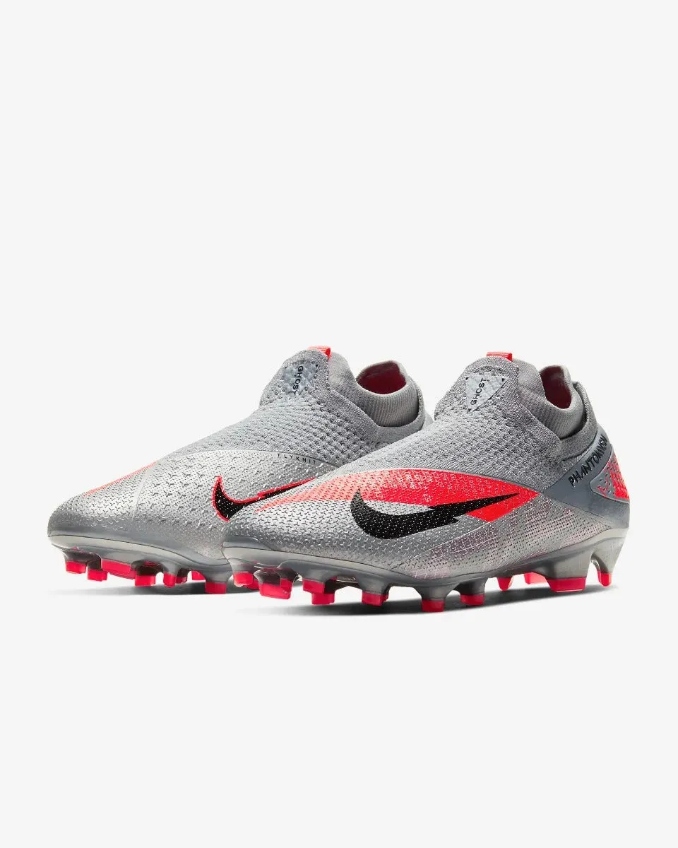 Nike Phantom Vision 2 Elite DF FG - Grey-Red