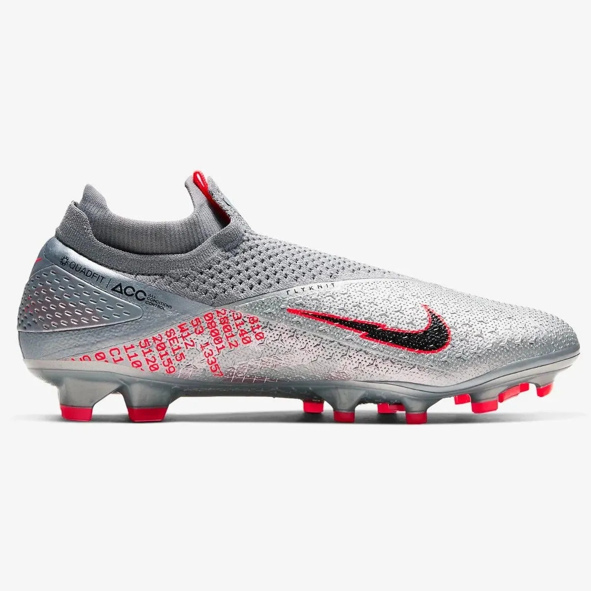 Nike Phantom Vision 2 Elite DF FG - Grey-Red