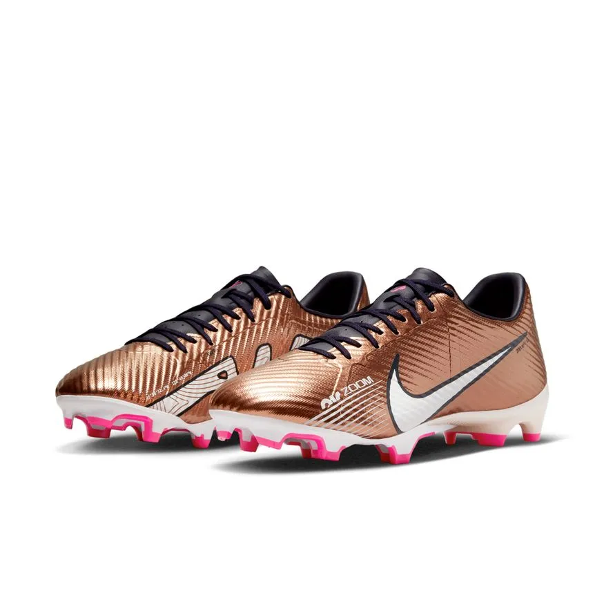 Nike Zoom Mercurial Vapor 15 Academy Q FG/MG Soccer Cleats - MetallicCopper