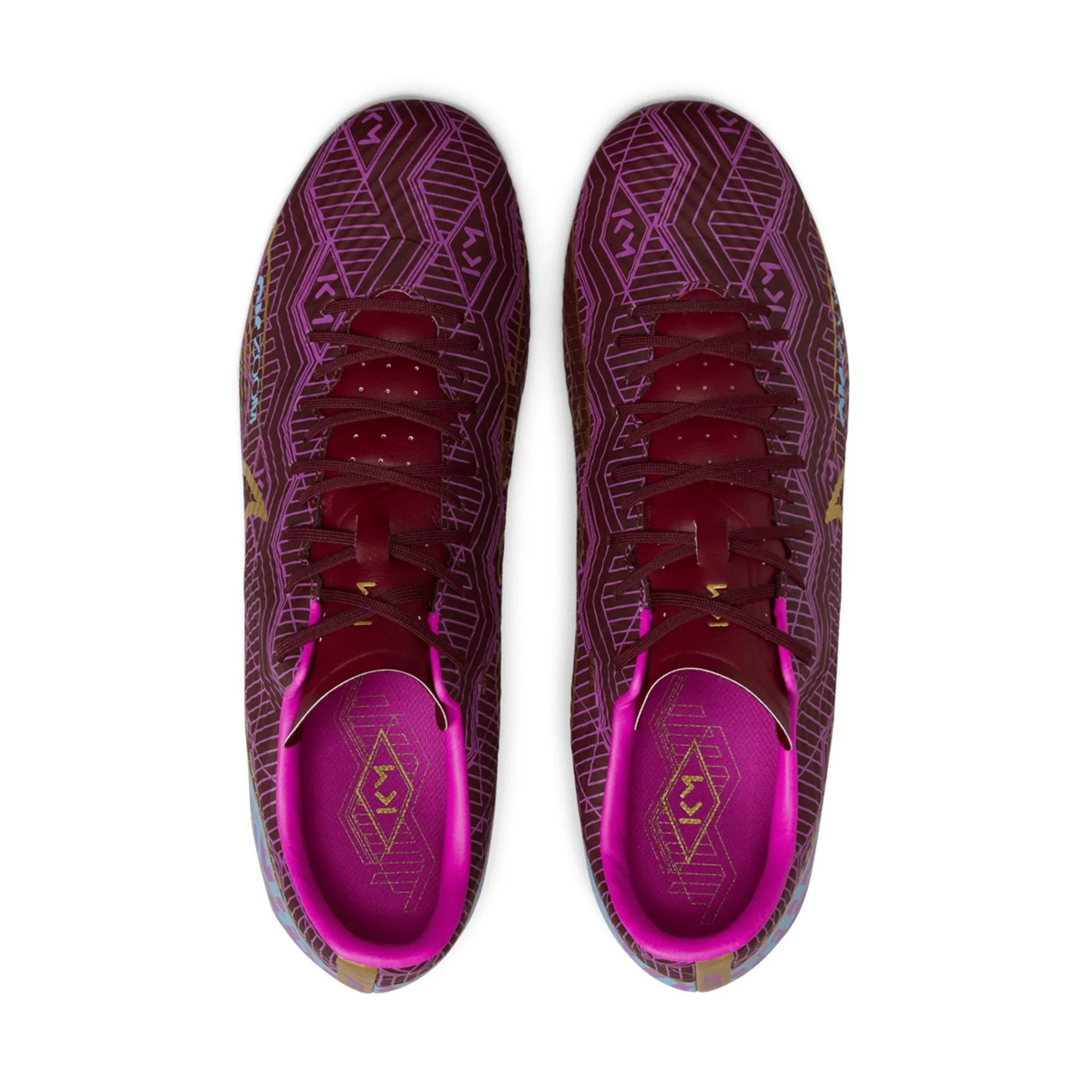 Nike Zoom Mercurial Vapor 15 KM Academy FG/MG Soccer Cleat - Dark Beetroot/Vivid Gold