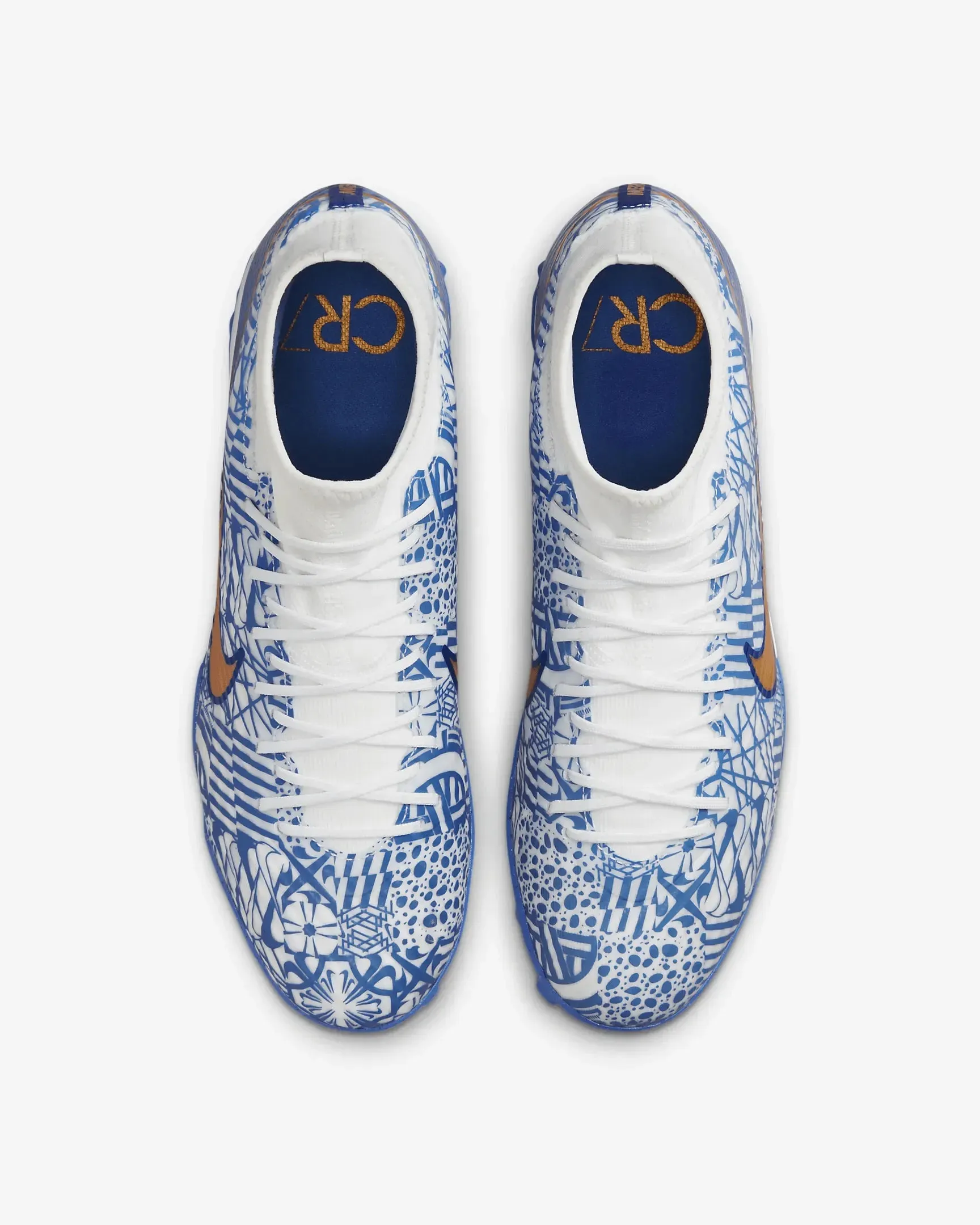 Nike Zoom Superfly 9 Academy CR7 Turf - White-Metallic Copper