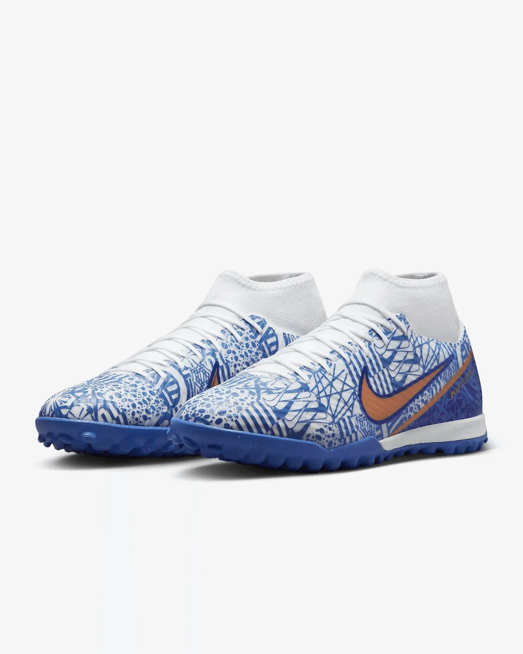 Nike Zoom Superfly 9 Academy CR7 Turf - White-Metallic Copper