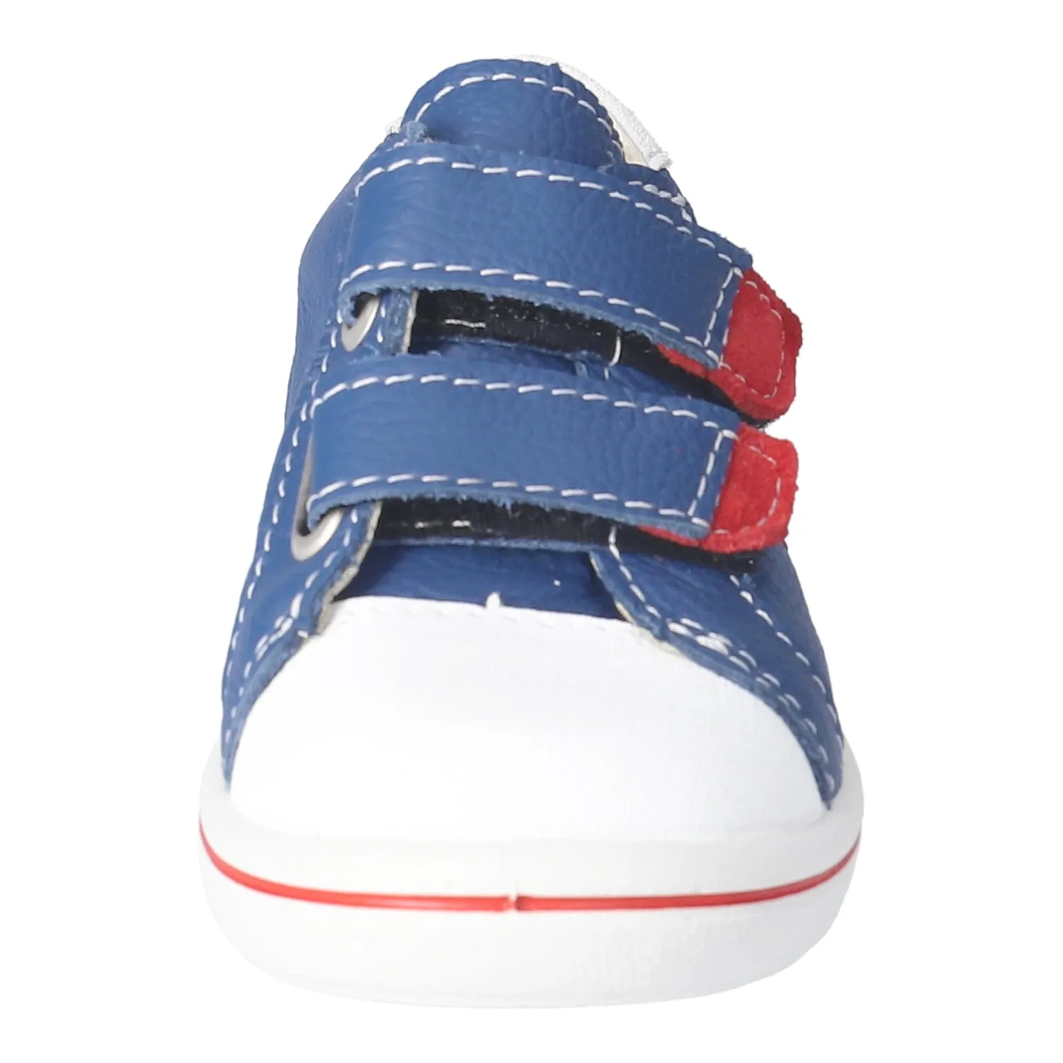 Nippy Leather Sneaker in Blue and Red