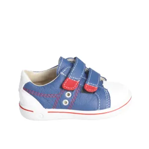 Nippy Leather Sneaker in Blue and Red