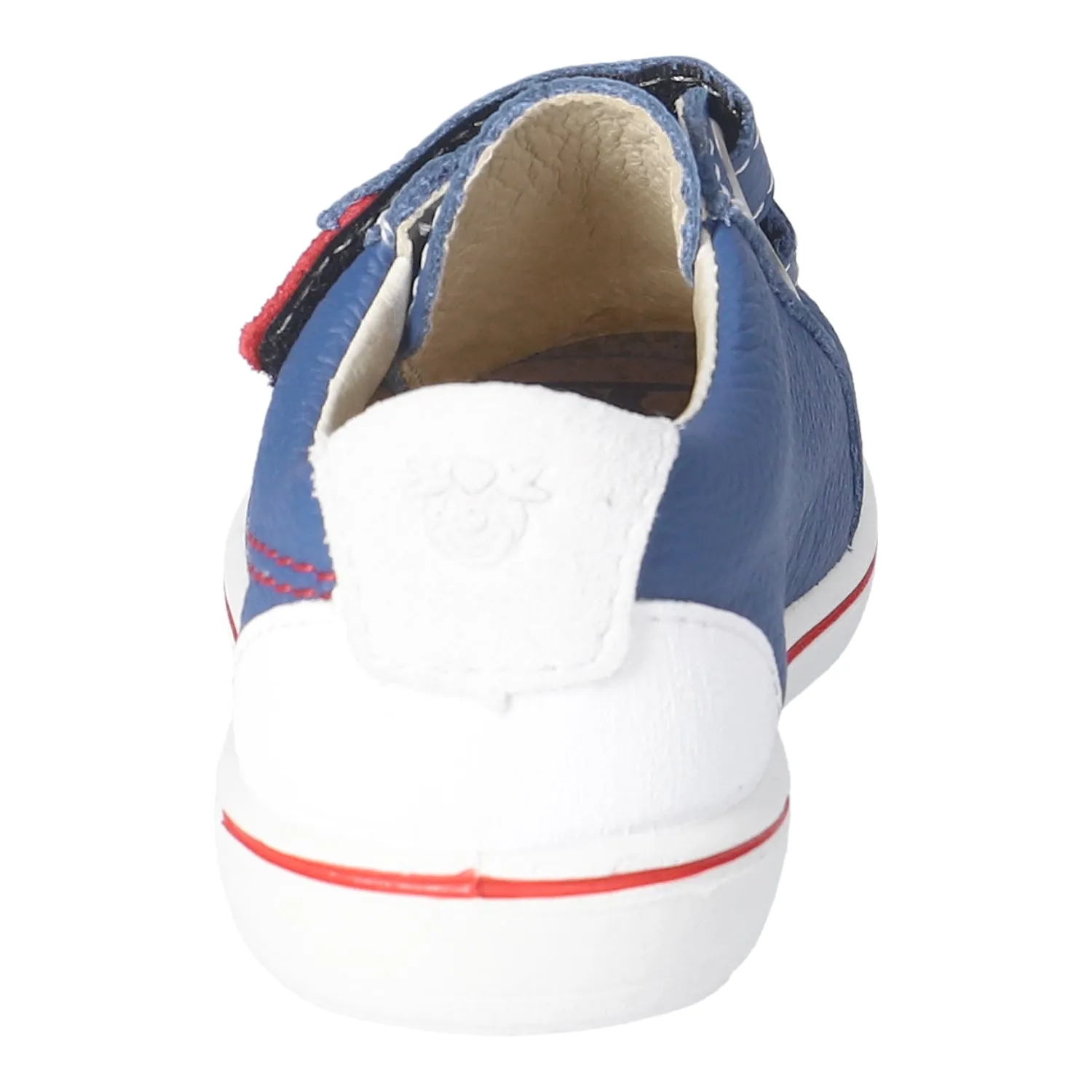 Nippy Leather Sneaker in Blue and Red