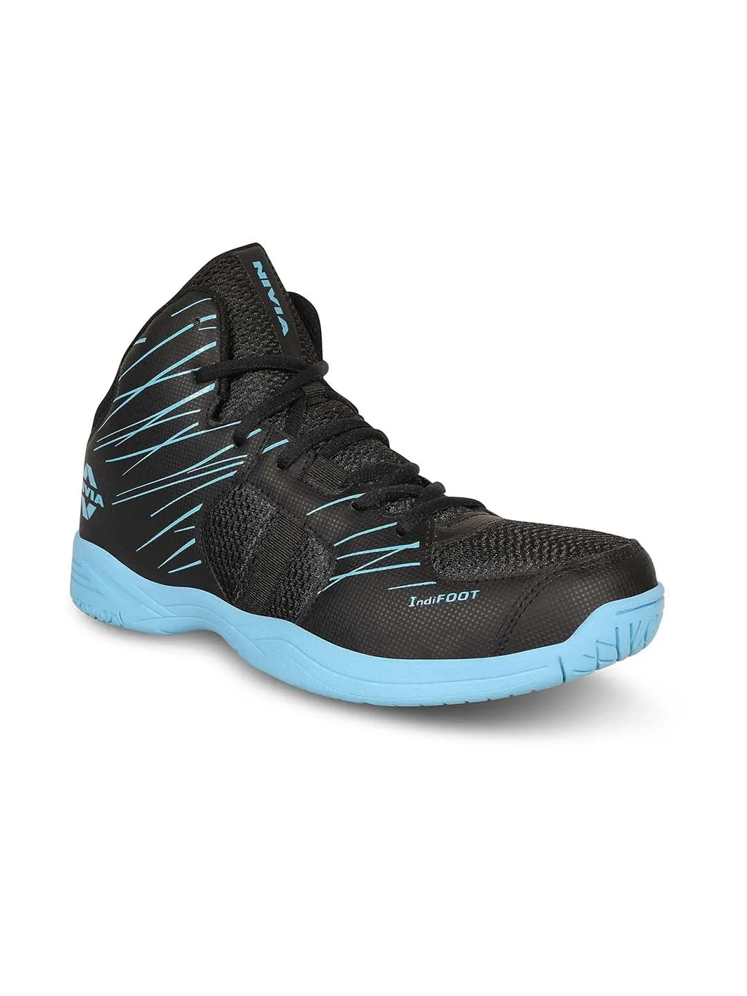 Nivia Panther 2.0 Basketball Shoe For Kids/Soft Cushion Eva Inner Insole Better Fit/Smooth, Comfortable Shoes (Black)