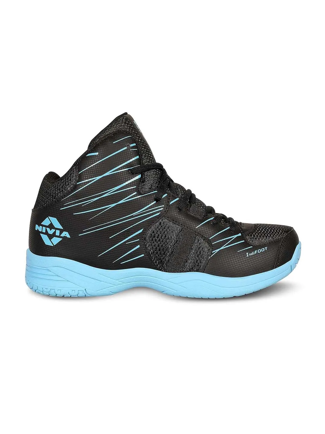 Nivia Panther 2.0 Basketball Shoe For Kids/Soft Cushion Eva Inner Insole Better Fit/Smooth, Comfortable Shoes (Black)