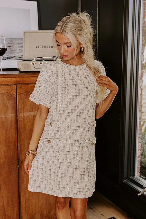 Office Party Tweed Mini Dress