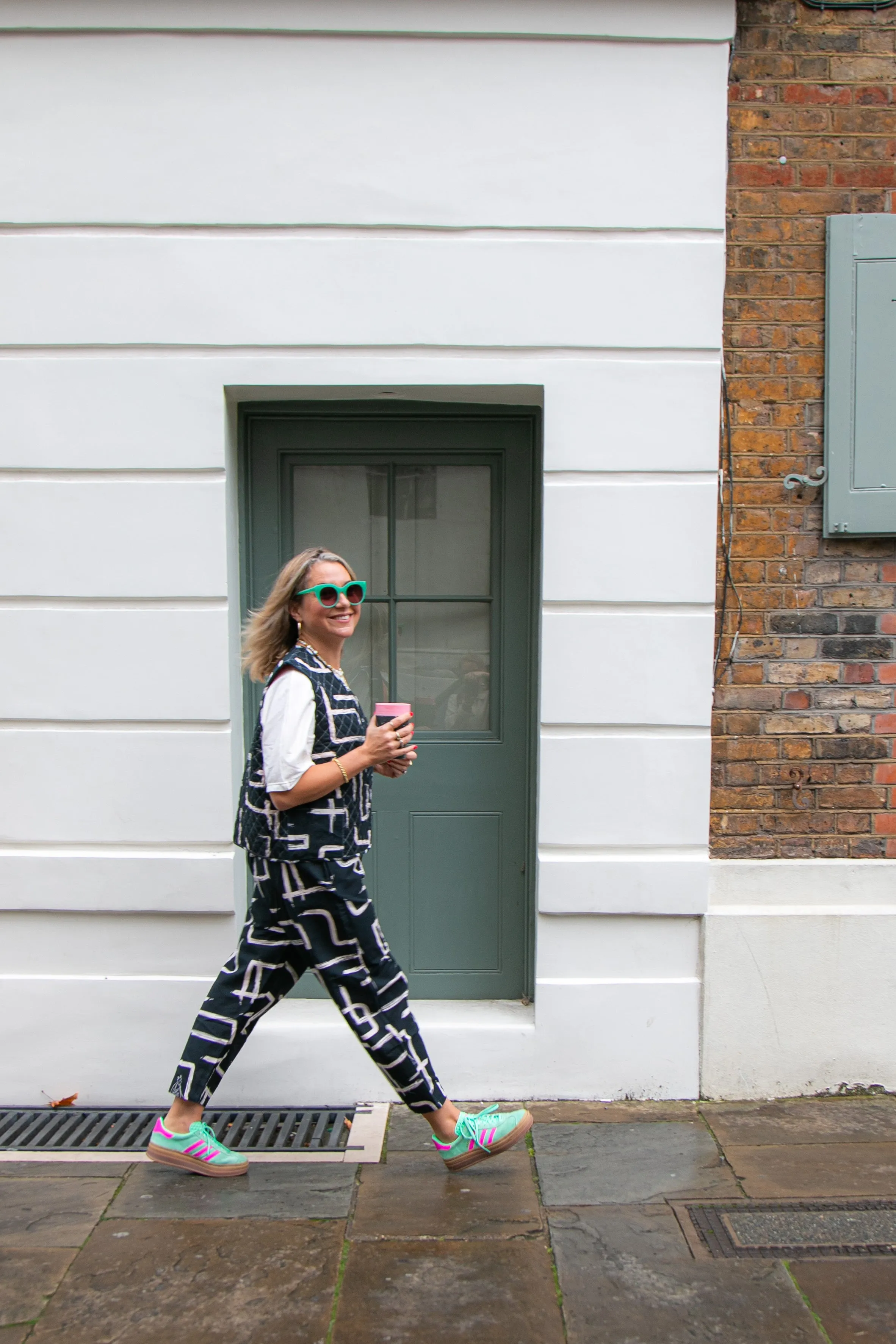 Organic Cotton & Linen Black & White Balloon Trousers by Wild Clouds