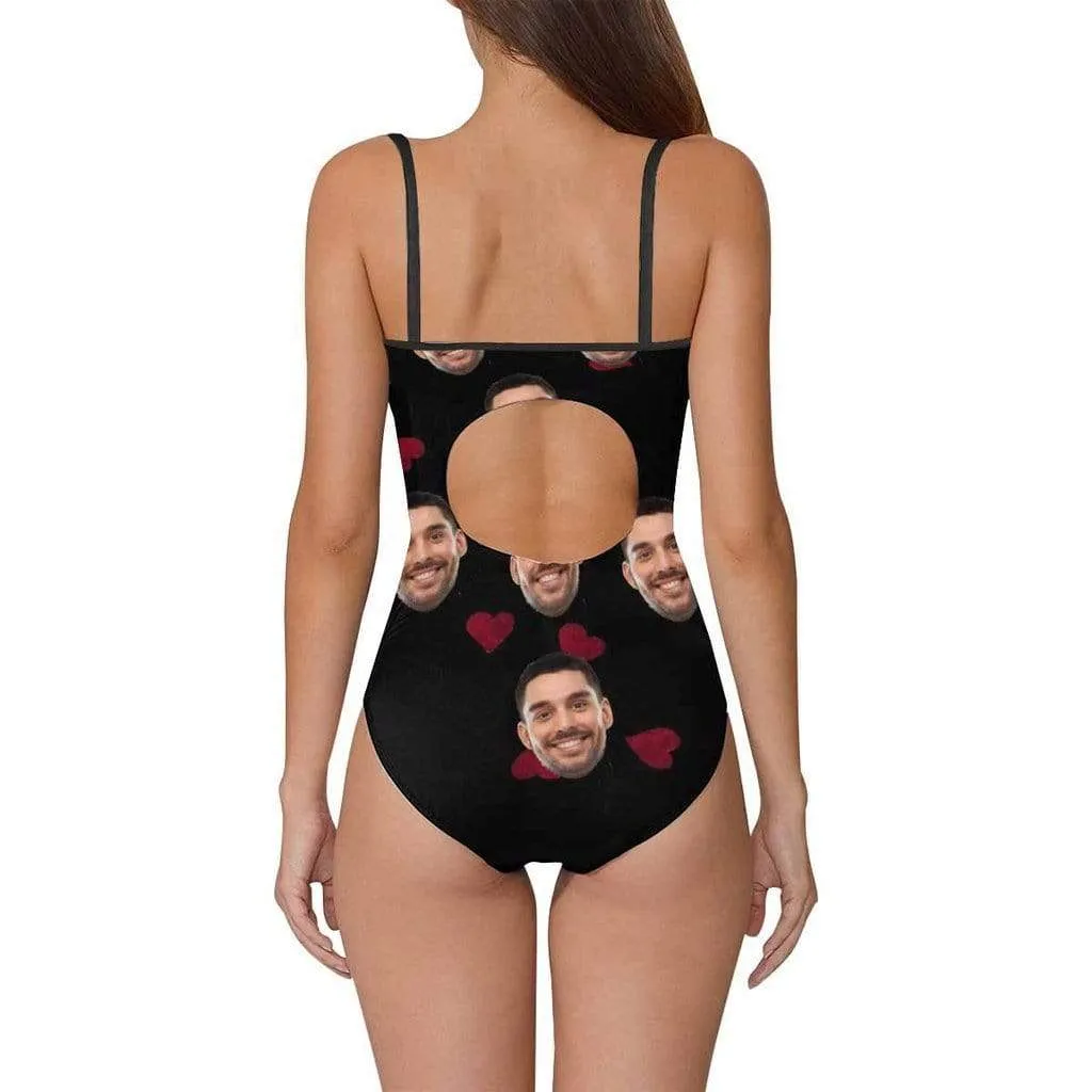 Personalized Face Swimsuit Photo Swimwear Custom Bathing Suit Summer Gift