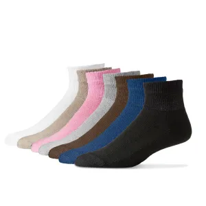 Physician's Choice Diabetic Cotton Quarter Socks (12 Pair Pack)