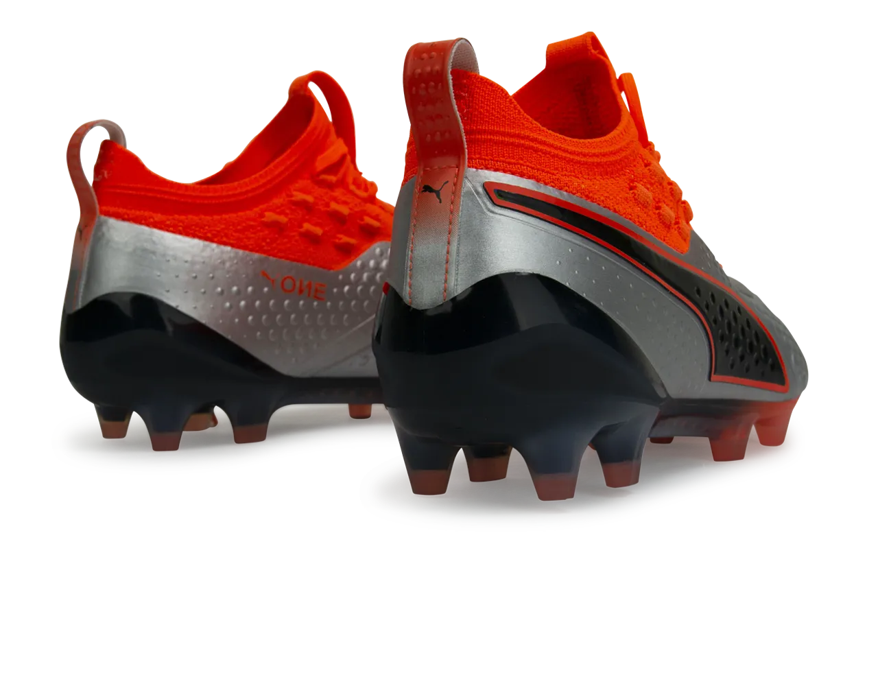 PUMA Men's One 1 Syn FG/AG Silver Orange/Black