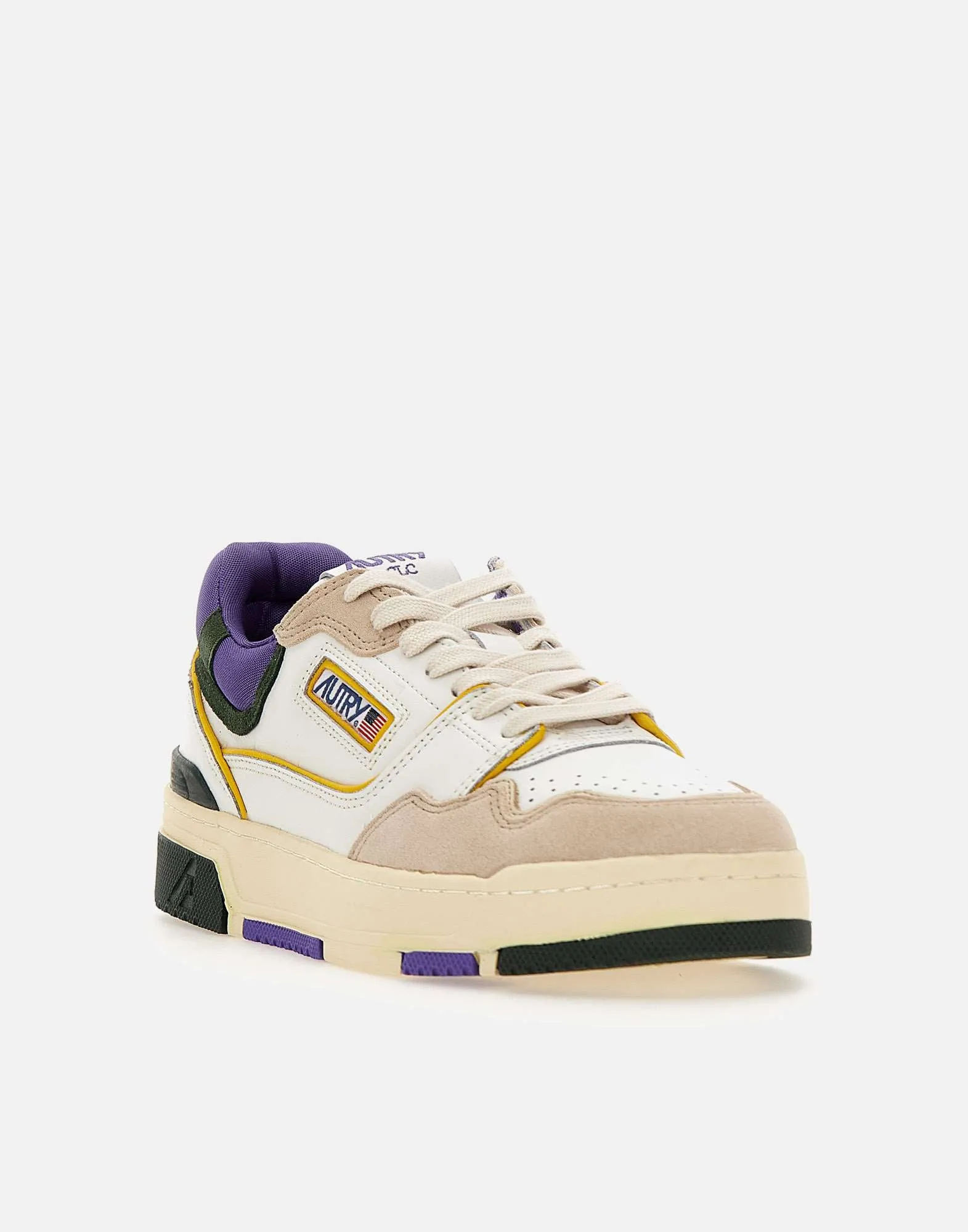 Purple Leather Sneakers
