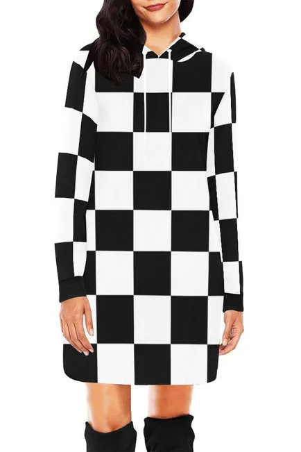 Queen's Gambit Hoodie Dress All Over Print Hoodie Mini Dress