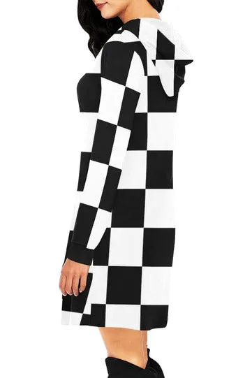 Queen's Gambit Hoodie Dress All Over Print Hoodie Mini Dress
