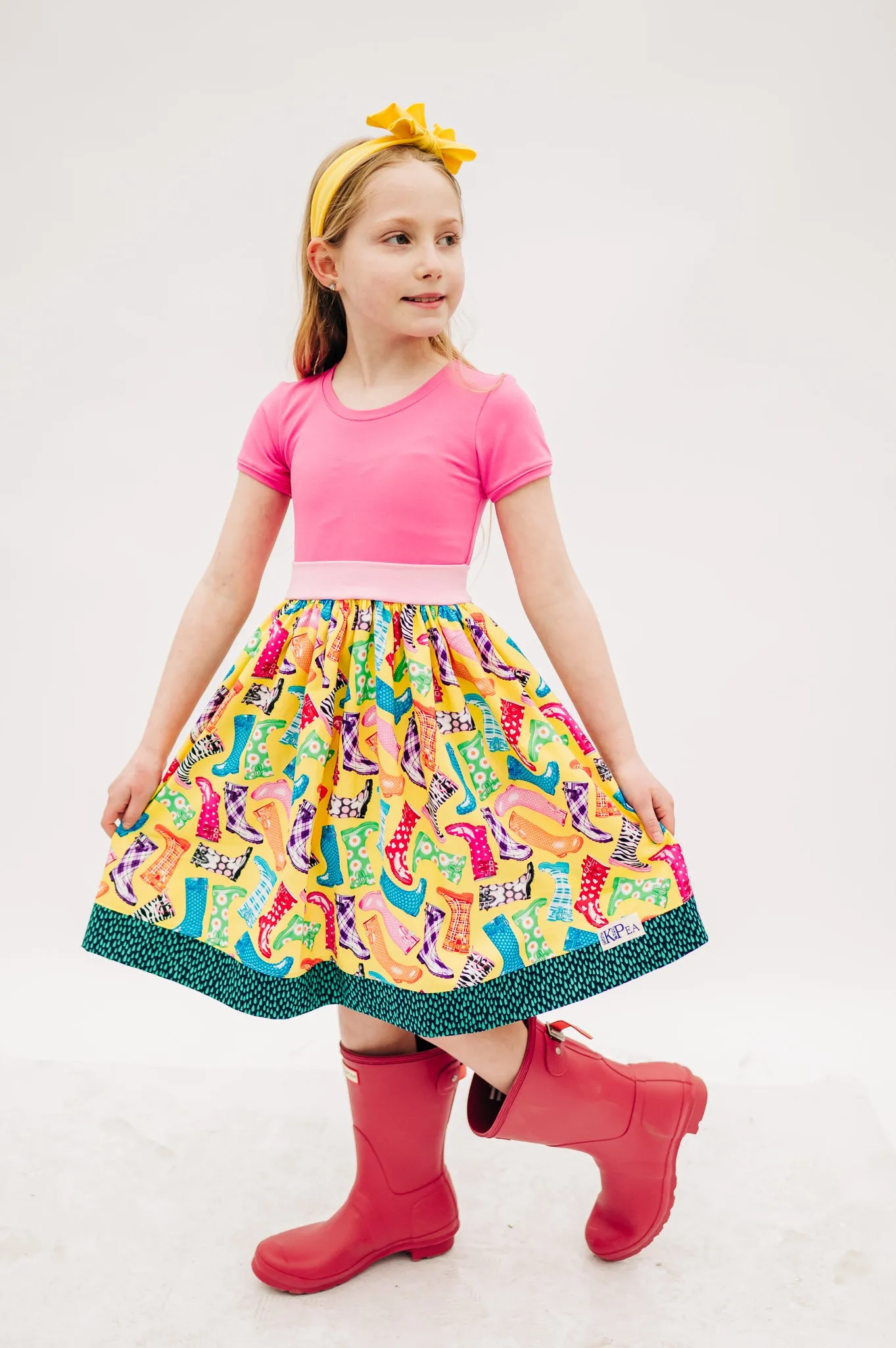 Raindrops Cap Sleeved Twirl Dress (Ships in 2 Weeks)