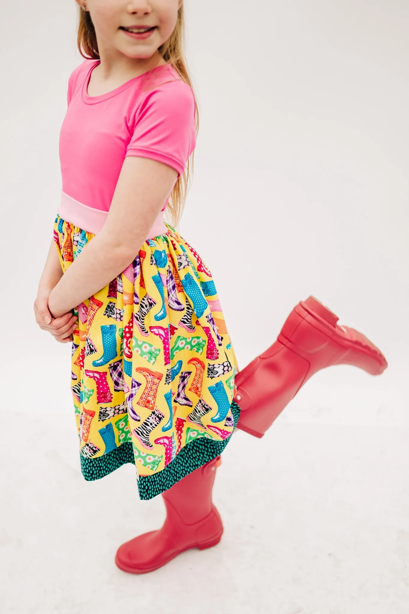 Raindrops Cap Sleeved Twirl Dress (Ships in 2 Weeks)