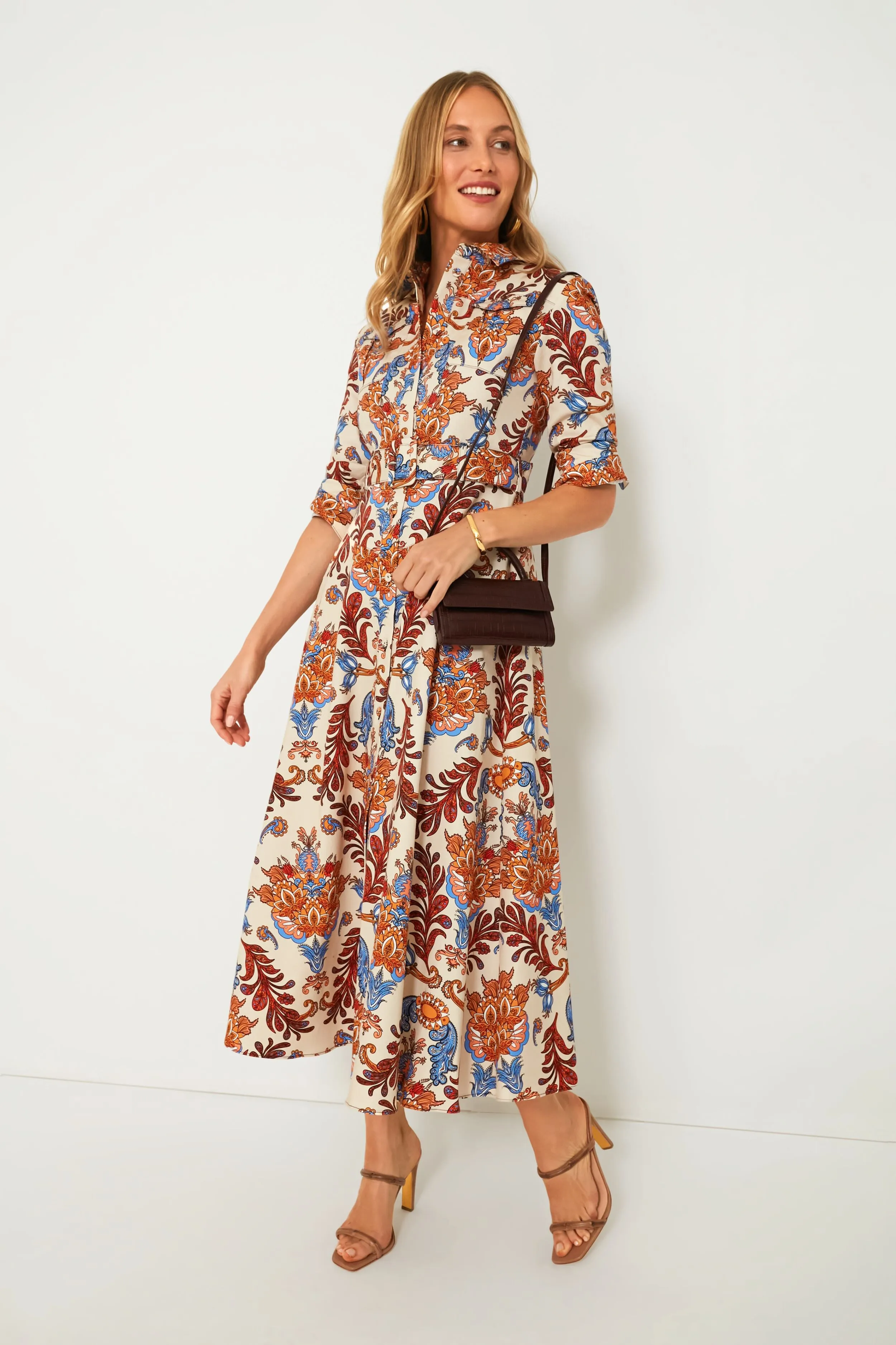 Regina Cream Briele Cotton Twill Dress