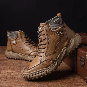 Retro ankle boots for men - anti-slip and comfort