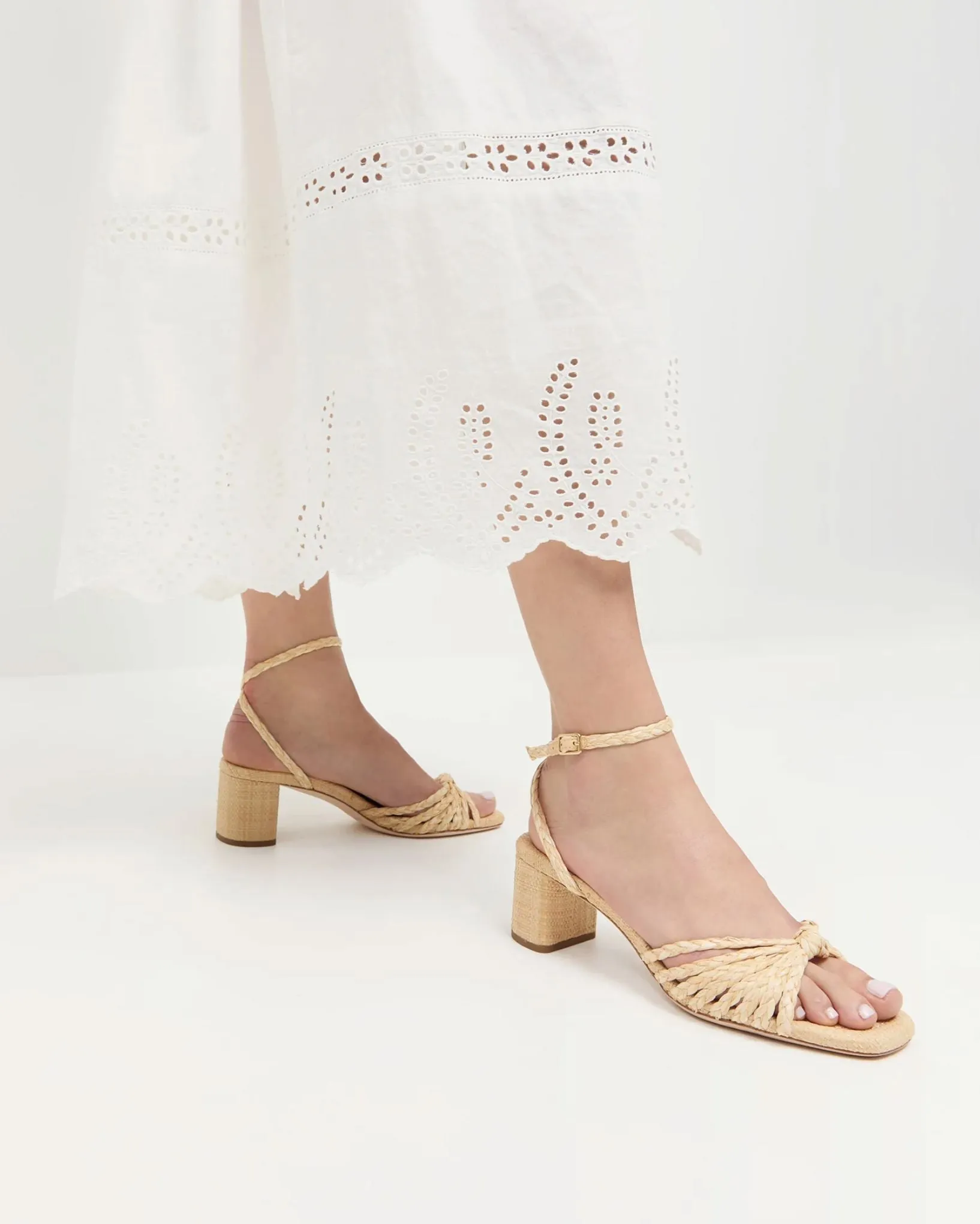 Riya Braided Mid Heel Sandal
