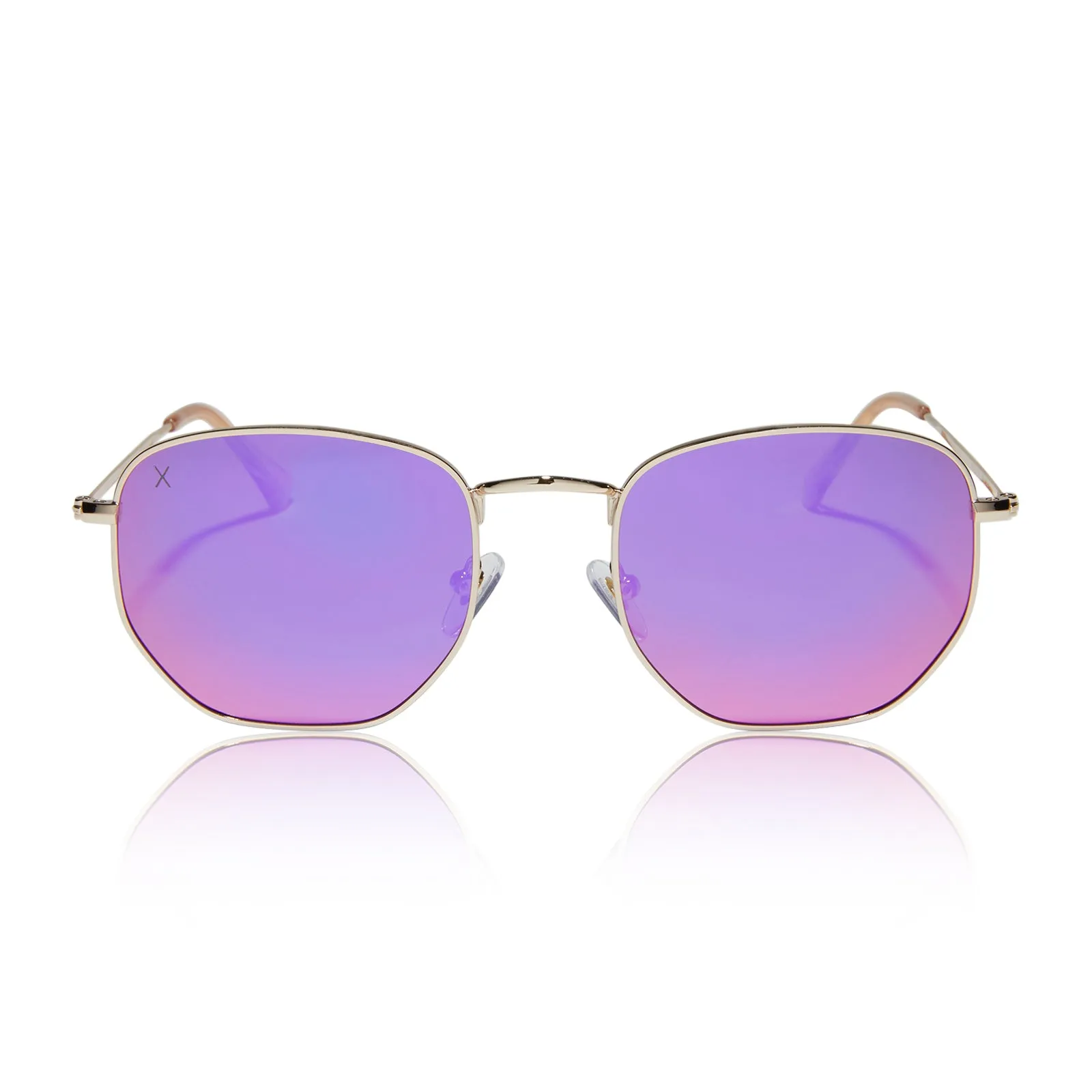 roxbury - gold   candy pink mirror polarized sunglasses