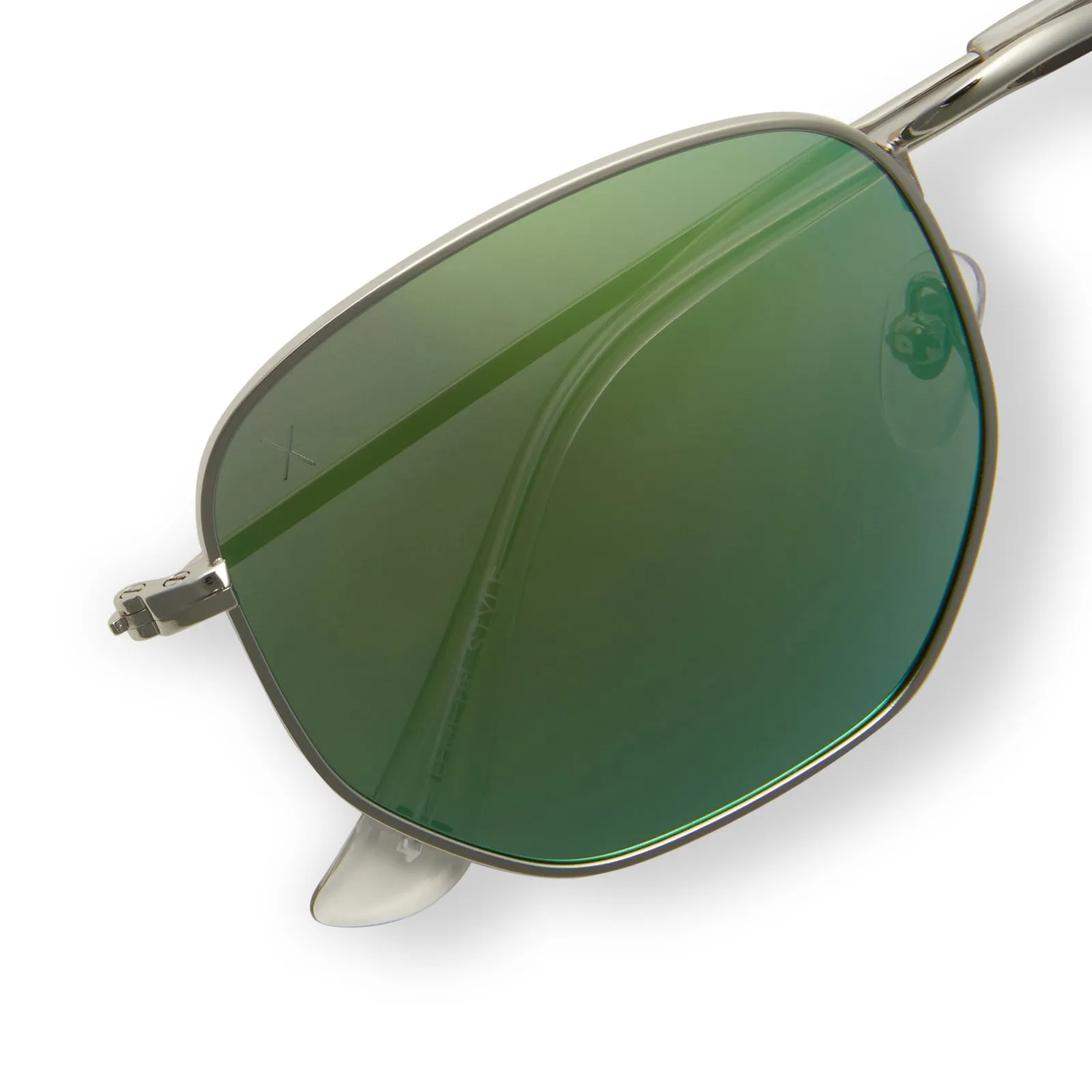roxbury - silver   cyan mirror polarized sunglasses