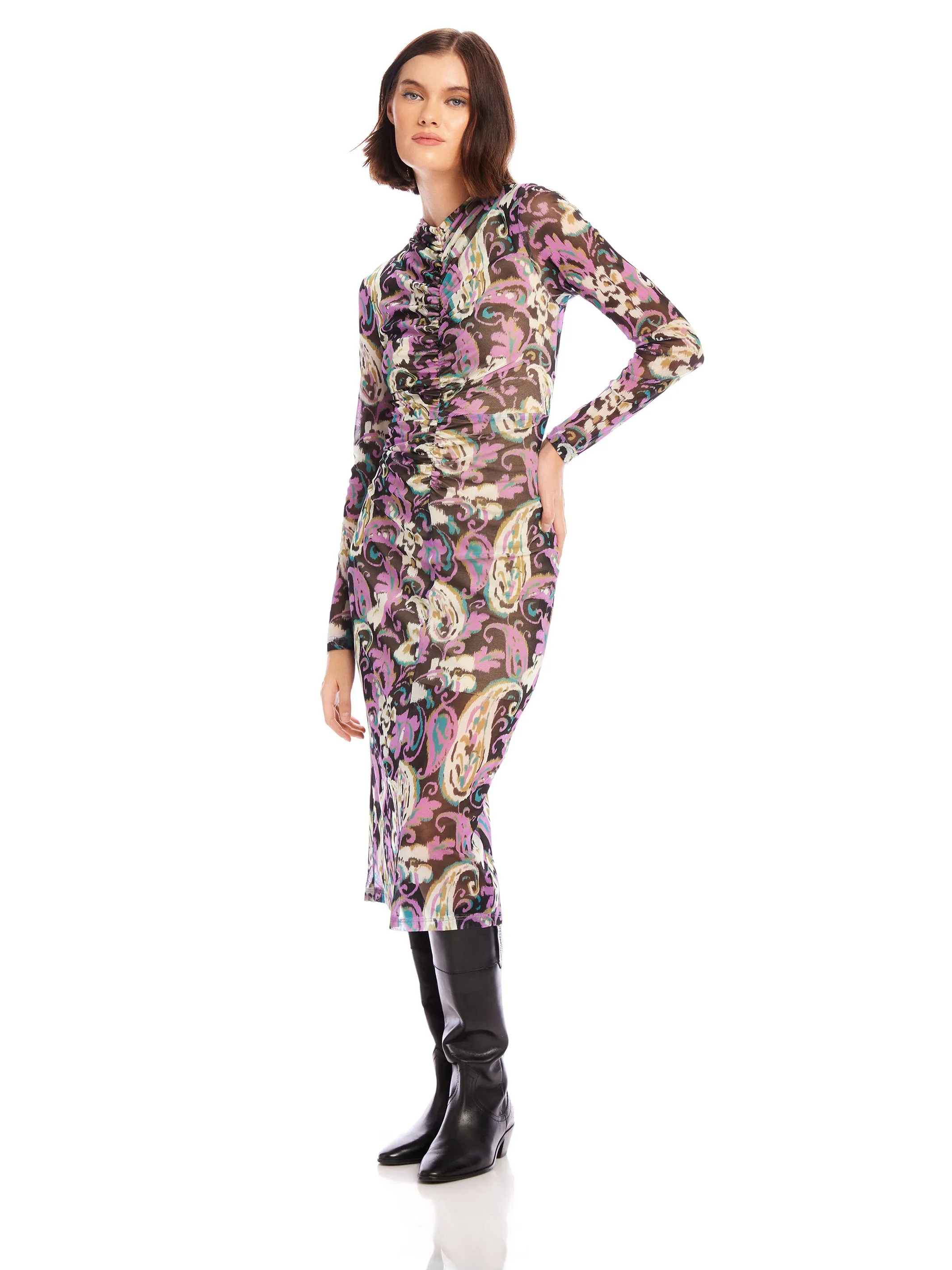 Ruched Selena Midi Dress