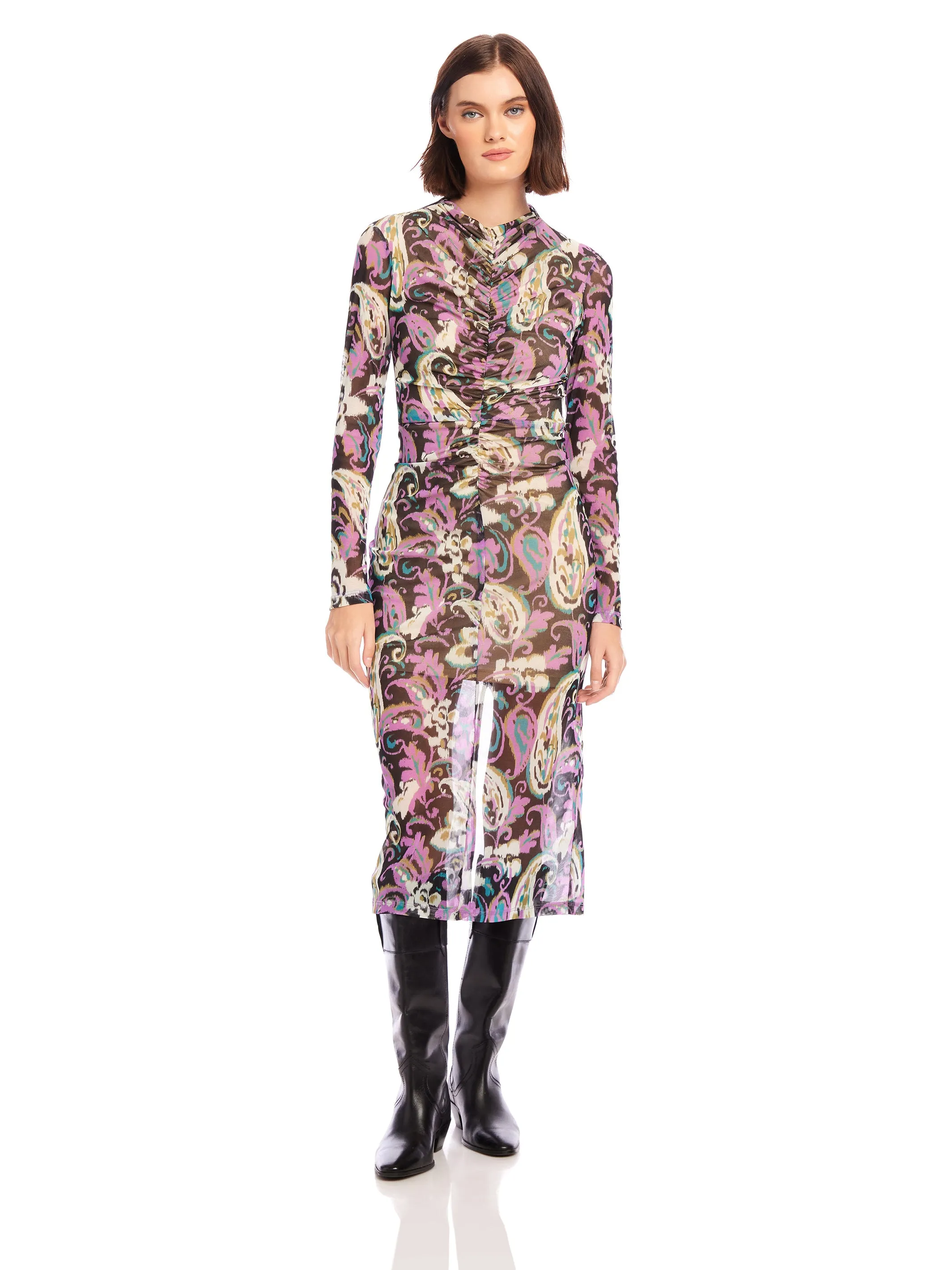 Ruched Selena Midi Dress