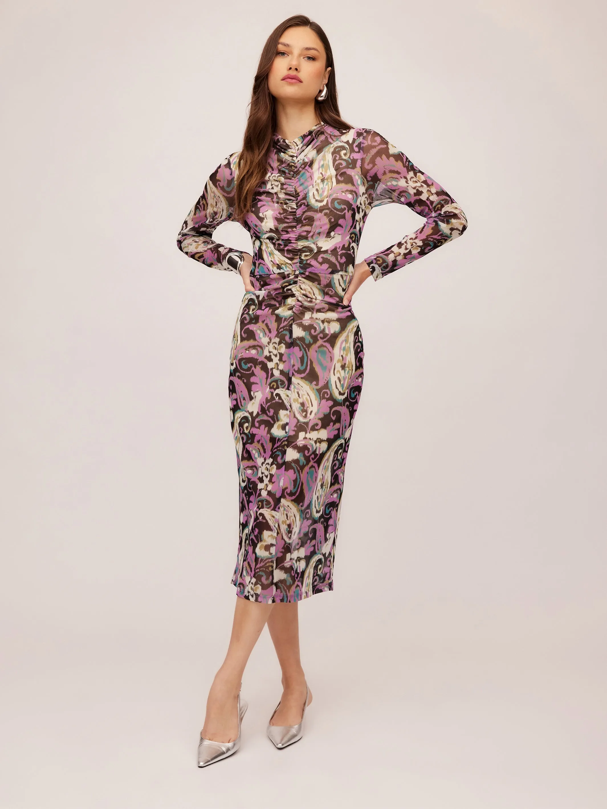 Ruched Selena Midi Dress